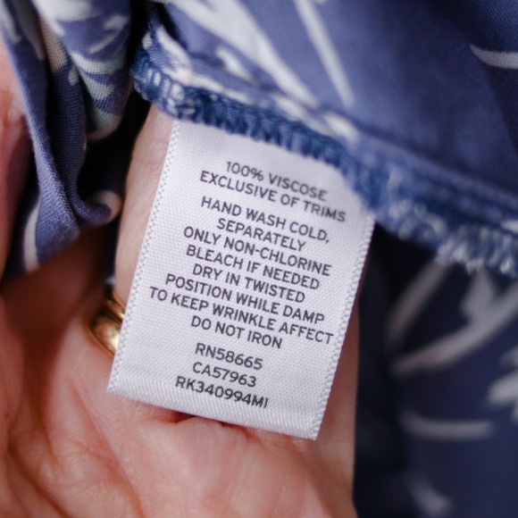 Melrose and Market Blue‎ Floral Babydoll Top XS Sleeveless Boho Cottagecore - Picture 7 of 7